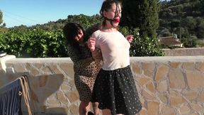 Bondage Walk in Public - New Cruel Predicament Bondage Walk Training for Any Twist - Part 1 wmv