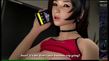 Mari's Sexual Circumstances [ Cuckold sex games PornPlay ] Ep.1 cheating wife jerk off the eletrician cock while calling her husband on the phone