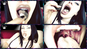 Chewing 2 tasty gummy fishes! Vore Fetish!!