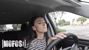 MOFOS - JMac Gets A Ride From Hot Uber Driver Gianna Ivy And Teases Her When He Finds Dildos In Her Car