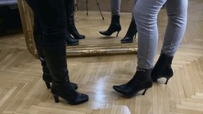 DOUBLE TOE TAPPING IN BLACK LEATHER BOOTS **CUSTOM CLIP** - MP4 HD