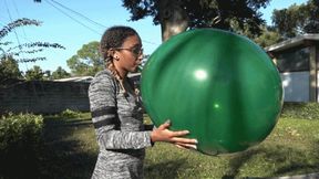 Kiki Blows a Tuff-Tex 24" Round Balloon to Bursting (MP4 - 1080p)