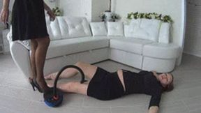 SHE INFLATED MY BODY THROUGH MY PUSSY TILL I CUM 2