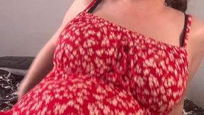 Big and bloated after our date while I’m 9 months pregnant!