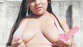 BBW Pussy Masturbation Pee Outdoors