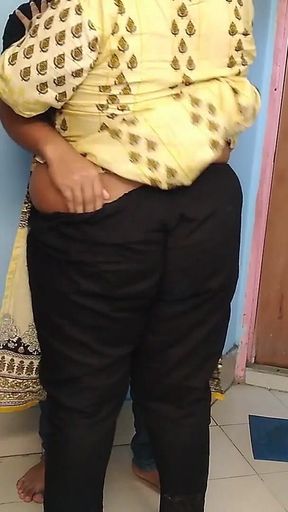 Indian Stepmom Fucked While Cleaning the House