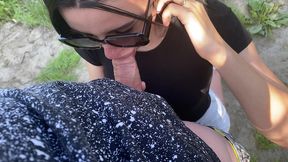 blowjob and anal sex near the river in the woods with 18 year old teen!