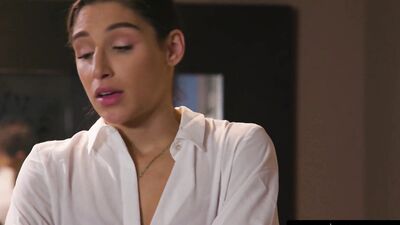 Abella Danger and Haley Reed are touching and licking their holes