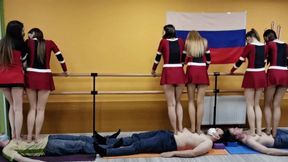 Moscow multitrampling contest #42 (Part 1): 10 cheerleaders start walking over men