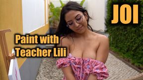 Watch Teacher Lili's sweaty body get painted, fingered, and f**ked while English subs tell her filthy tale