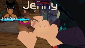 the jenny mod fapcraft minecraft - its jenny and she is getting fucked by the warden and his massive cock
