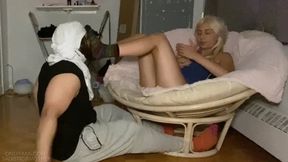 Sadistic Queen - Sock Sniffing Slave - {HD 1080p}