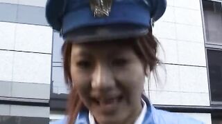 Subtitled Japanese public nudity miniskirt police striptease