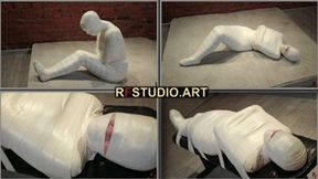 Patty in Total Microfoam Mummification Part 2 - More Secure Fixation to the Bench in the Dungeon (UHD 4K MP4)