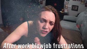 Eves after work flaccid dick blowjob 2