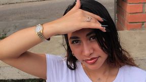 me follo una jovencita tetona del parque publico
