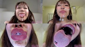 Hina Hazuki - Smell of Her Erotic Long Tongue and Spit Part 1 - MOV