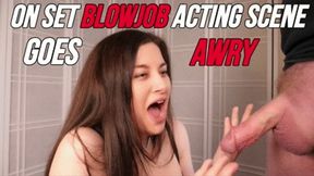 ON SET BLOWJOB ACTING SCENE GOES AWRY 1080P - ELLIE IDOL