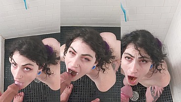 Cute puppy girl begs for piss