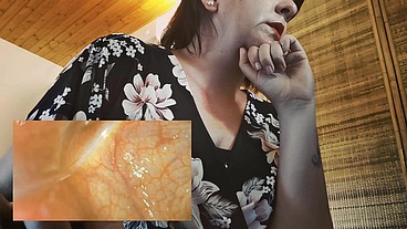 Vaginal endoscopy session - While doing online class in smartworking - 1 hour inside me
