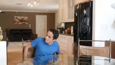Stepson fucks Lexi Luna's tits and pounds her from behind