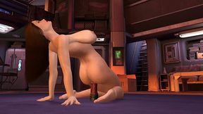 a night with a huge dildo - 3d porn