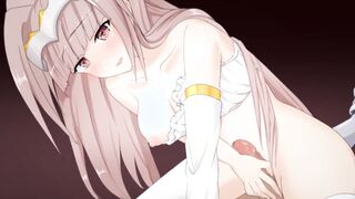 Her huge Slapping THIGHS took my BLASTERING FULL-OF-CUM ROD between them!!