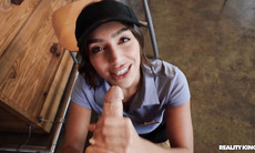 Hot waitress not wearing any panties on work