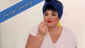 BBW Pin-Up Induced Sneezing MP4