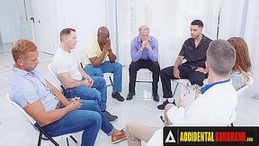 Accidental Gangbang - Hot Therapist Jesse Pony Leads A Group Of Widowers Into A Gangbang