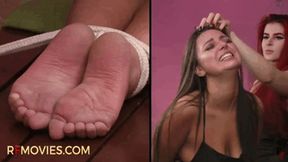 Pandora plays with her slave Mischievous girl part 1 - Bastinado (FULL HD MP4)