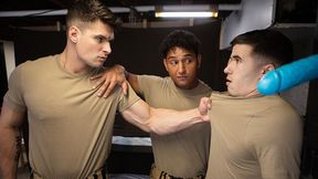 Soldiers Kenzo Alvarez and Maverick Sun sexing it up