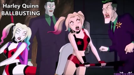 25 nutshots HARLEY QUINN ballbusting compilation sexy anime blonde kick in the balls