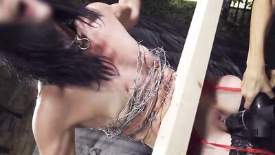 Mature woman endures some extreme torture in this BDSM dungeon