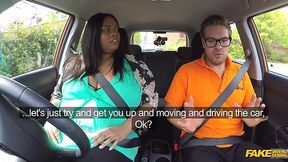 Thicc Ebony BBW Strips Big Panties & Gets Dicked Down in Car
