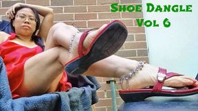 outdoor red flip flops and silver anklets - Shoe Dangle Volume 6 ***wmv**