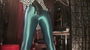 Fantastic Peacock Blue Leohex Spandex Tights