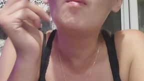 Natural smoker cough on Anna Sparkle
