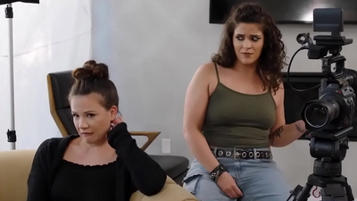 TV hosts pussy licking big boobies lesbian guest speakers