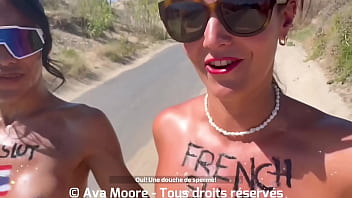 French Bukkake Sluts Sucking Strangers, Finishing With A Shower&#x1F6BF; ejaculation On Beach!