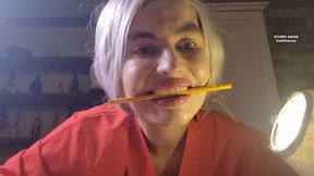 GNAWING ON THE PENCIL AS IF IT WAS YOUR MEAT - PART 1