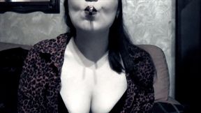 Smoking in my black bra