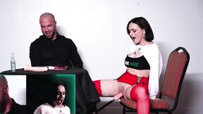 Interview sex with busty brunette Gracie Gates