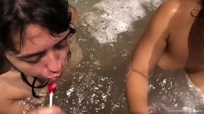 A Sweet & Sexy Bathtub Threesome