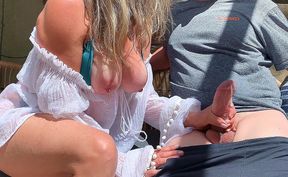 Big Tits MILF Milked Me Right on the Beach