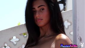 Sunny Latina Teen Katherinne Sofia Relaxing in the Sun