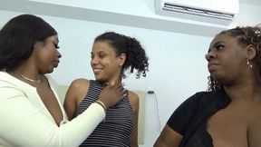 Ebony and Ebony SBBW Goddess kiss dispute Part 1 by THAMMY BBW , IZA CANDY and NATY CAM by ALINE FULL HD