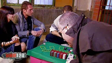 Paying her poker with her ass