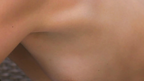 Teenage hot girl teases hard solo