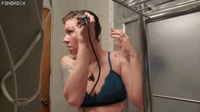 Quick, uneven head shave [WMV - 1080p]